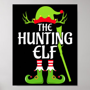 Hunting Elf Matching Family Group Christmas Party Poster