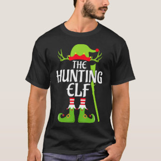 Hunting Elf Matching Family Group Christmas Party  T-Shirt