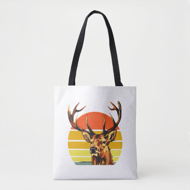 Hunting Elk Deer Funny Hunter Tote Bag (Front)