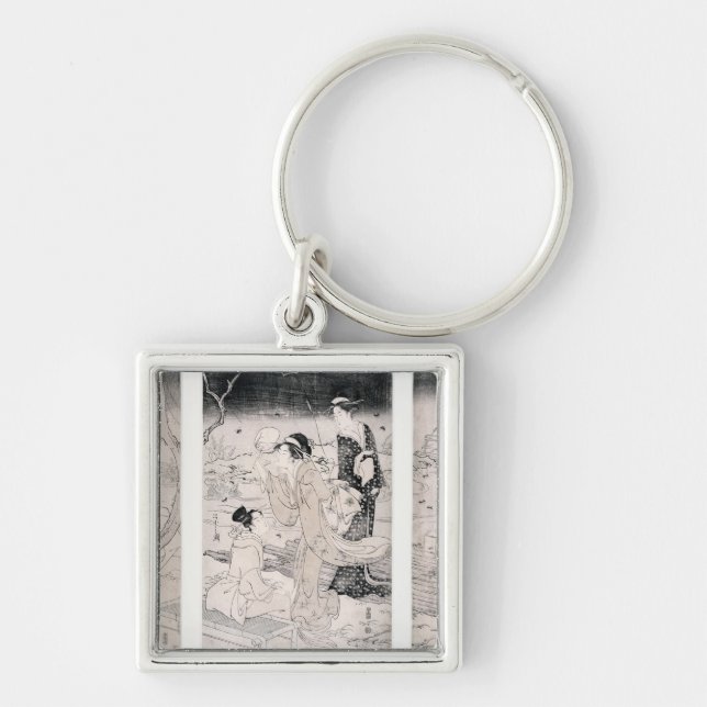Hunting fireflies at nightfall, 1796-97 key ring (Front)