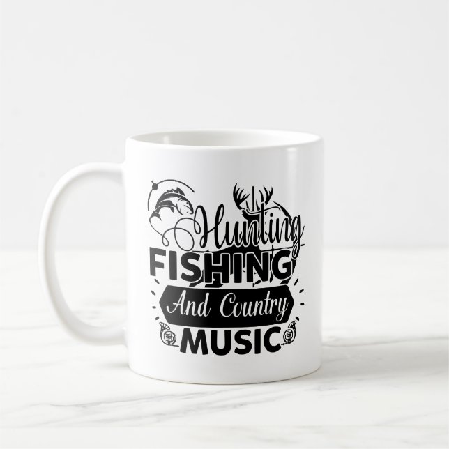 Hunting Fishing & Country Music  Coffee Mug (Left)