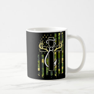 Hunting Fishing Faith Cross Deer Antlers American Coffee Mug