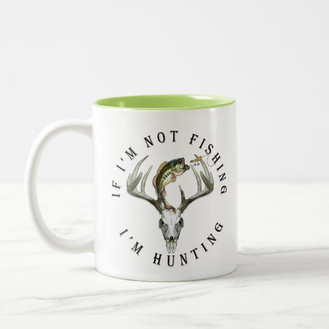 Hunting Fishing Two-Tone Coffee Mug (Left)