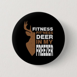 Hunting Fitness Deer In Freezer Hunter Men Boys Ki 6 Cm Round Badge