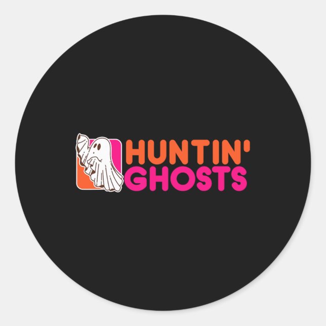 Hunting Ghosts - Ghost Hunter Paranormal Activity  Classic Round Sticker (Front)