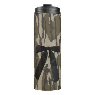 Hunting Girl Camo Black Bow Ribbon Thermal Tumbler