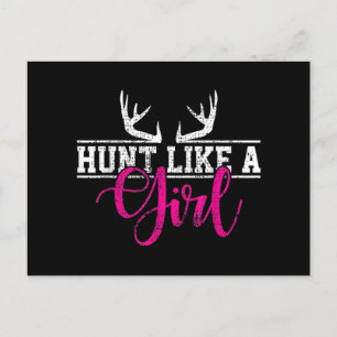 Hunting Girl Hunt Like A Girl Holiday Postcard