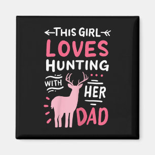 Hunting Girl With Her Dad Father's Day Magnet