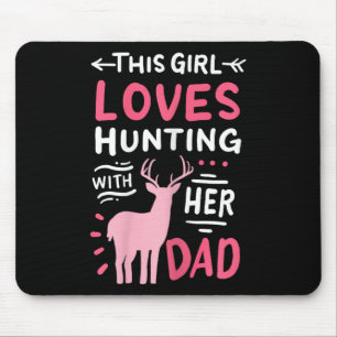 Hunting Girl With Her Dad Father's Day Mouse Pad