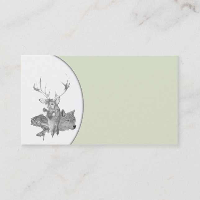 Hunting Guide and Taxidermy Business Card (Front)