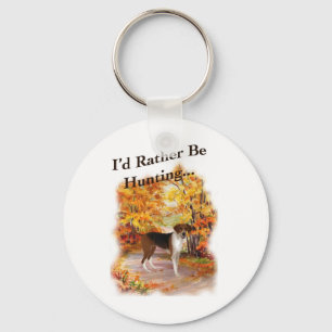 hunting hound dog key ring