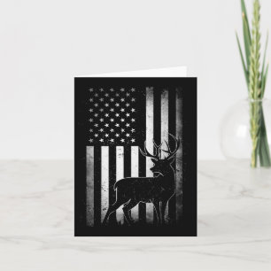 Hunting Hunters Deer Usa Us American Flag Camo Cam Card