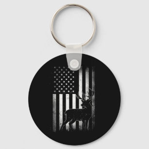 Hunting Hunters Deer Usa Us American Flag Camo Cam Key Ring