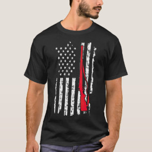 Hunting Hunters USA Flag America Ducking labrador T-Shirt