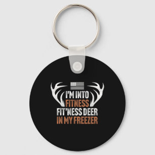 Hunting I'm Into Fitness Deer Freezer Hunter Dad H Key Ring