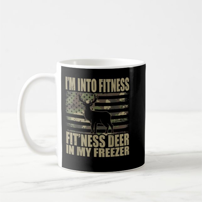 Hunting I'm Into Fitness Fit'ness Deer In My Freez Coffee Mug (Left)