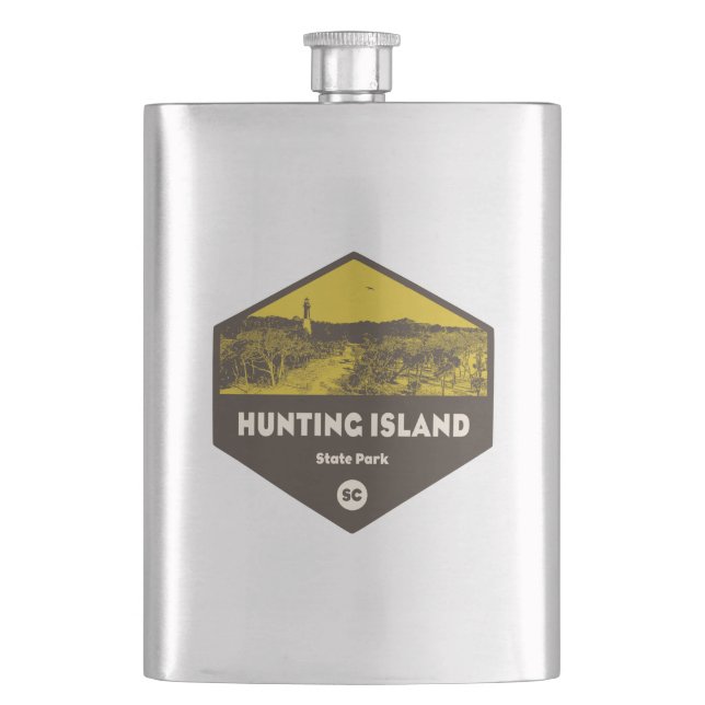 Hunting Island State Park South Carolina Hip Flask (Front)