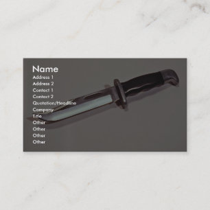 Hunting knife business card