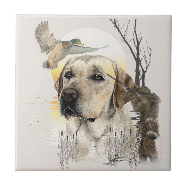 Hunting Life  Ceramic Tile (Front)
