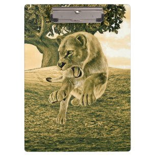Hunting Lioness Clipboard