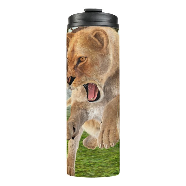 Hunting Lioness Thermal Tumbler (Front)