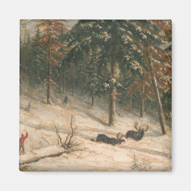Hunting Moose Magnet (Front)