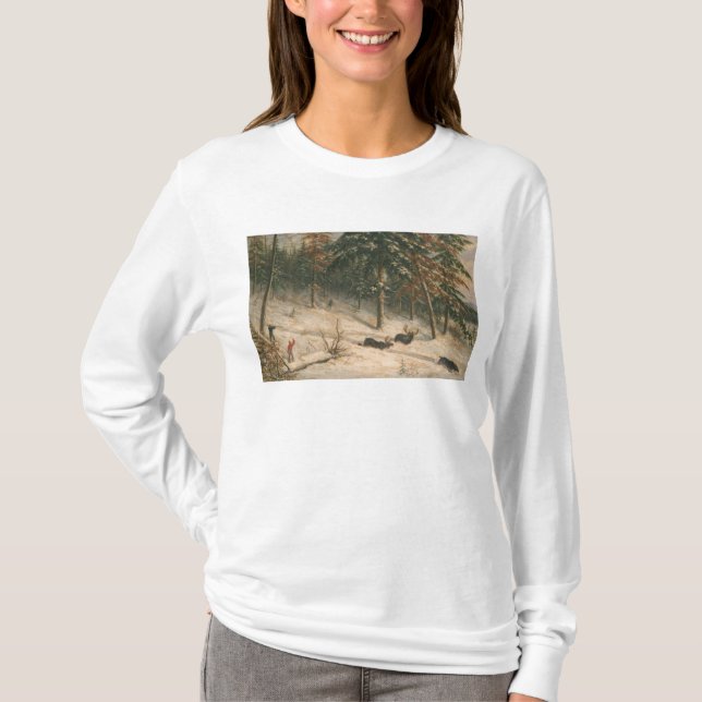 Hunting Moose T-Shirt (Front)