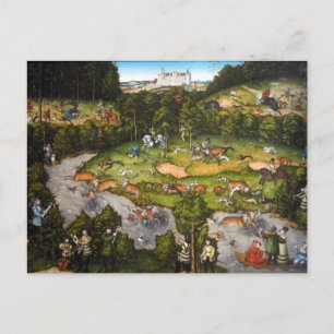 Hunting near Hartenfels Castle - Cranach the Elder Postcard