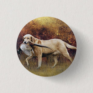 Hunting pheasant, Autumn Tapestry Metal Print Coff 3 Cm Round Badge
