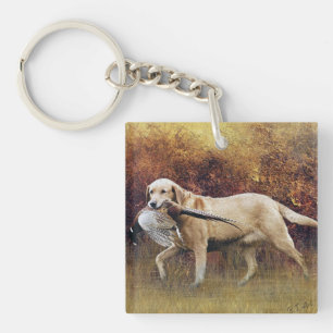 Hunting pheasant, Autumn Tapestry Metal Print Coff Key Ring