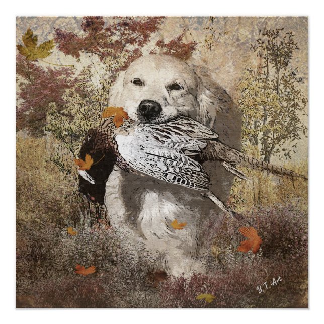 Hunting pheasant ,  tapestry poster (Front)