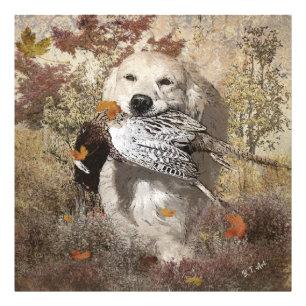 Hunting pheasant ,  tapestry poster acrylic print 