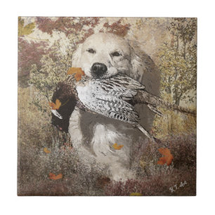 Hunting pheasant ,  tapestry poster acrylic print  ceramic tile