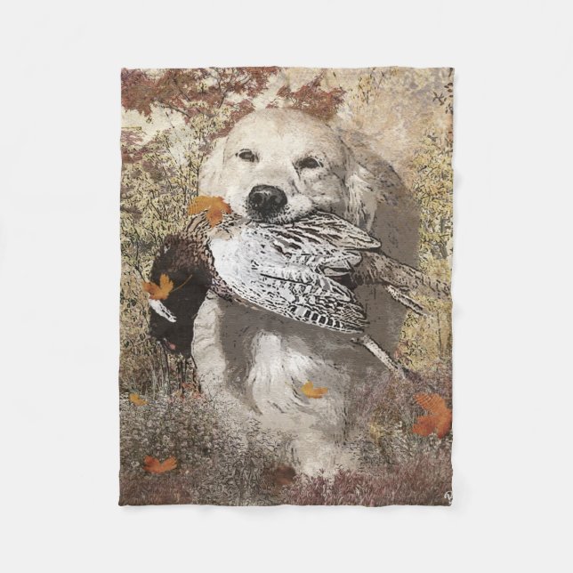 Hunting pheasant ,  tapestry poster acrylic print  fleece blanket (Front)