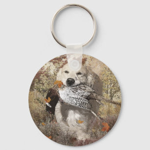 Hunting pheasant , tapestry poster acrylic print key ring