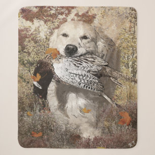 Hunting pheasant ,  tapestry poster acrylic print  sherpa blanket