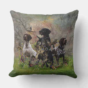Hunting pheasant  with GSP  Cushion