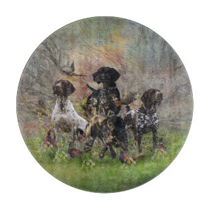 Hunting pheasant with GSP Cutting Board