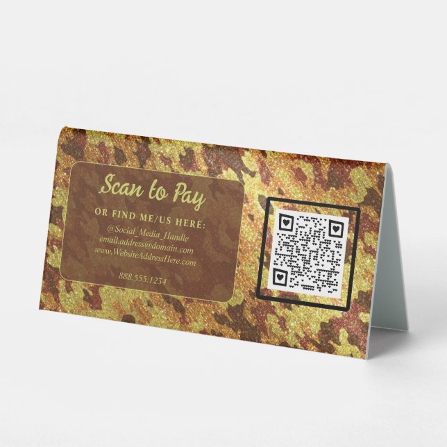 Hunting QR code Scan To Pay Pop-Up Market Vendor (Front)