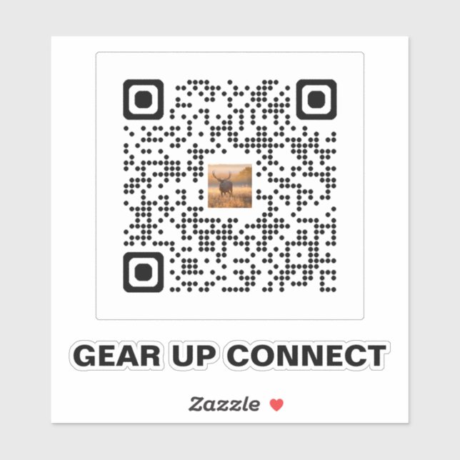 Hunting QR Code Sticker – Gear Up and Connect (Sheet)