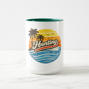 Hunting Retro Sunset Design Mug