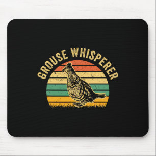 Hunting Ruffed Grouse Bird- Funny Whisperer Retro  Mouse Pad