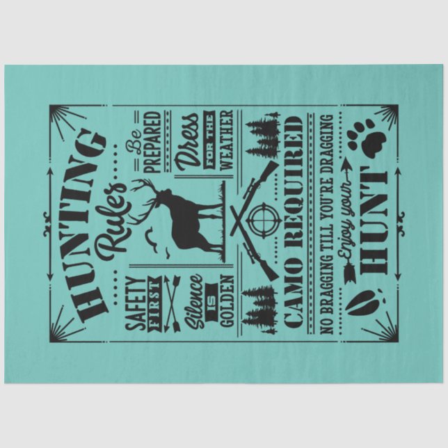 Hunting Rules Tissue Paper (Front)
