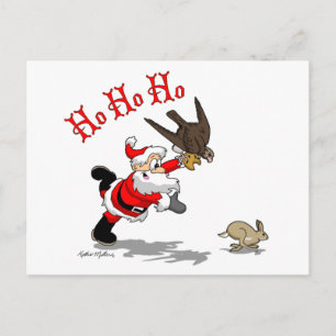 Hunting Santa Holiday Postcard