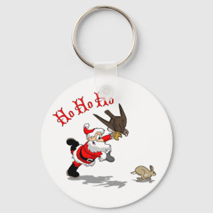 Hunting Santa Key Ring