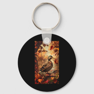 Hunting Scene Mallard Duck Autumn Wildlife Nature  Key Ring