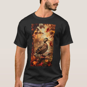 Hunting Scene Mallard Duck Autumn Wildlife Nature T-Shirt