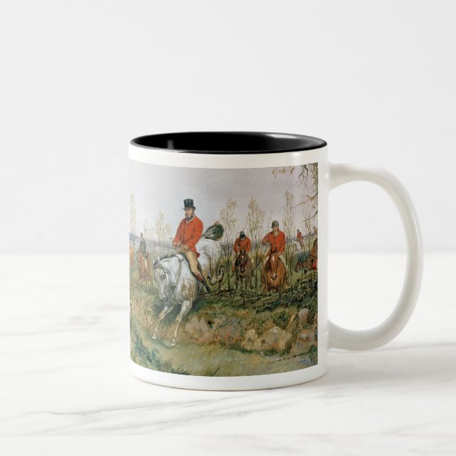 Hunting Scene Two-Tone Coffee Mug (Right)