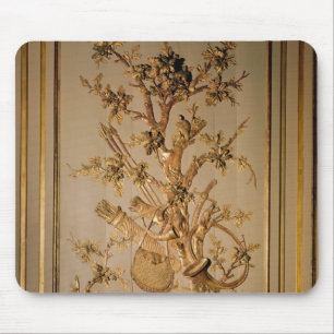 Hunting scene, wood panelling from dining room mouse pad