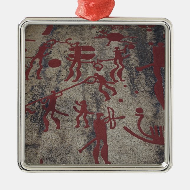 Hunting scenes metal tree decoration (Front)